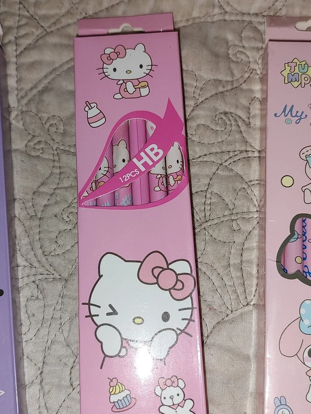 New! Sanrio Family Hello Kitty, Kuromi, Melody Pencil Box Set